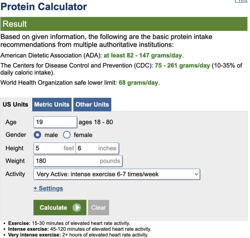 an image of protein calculator 
